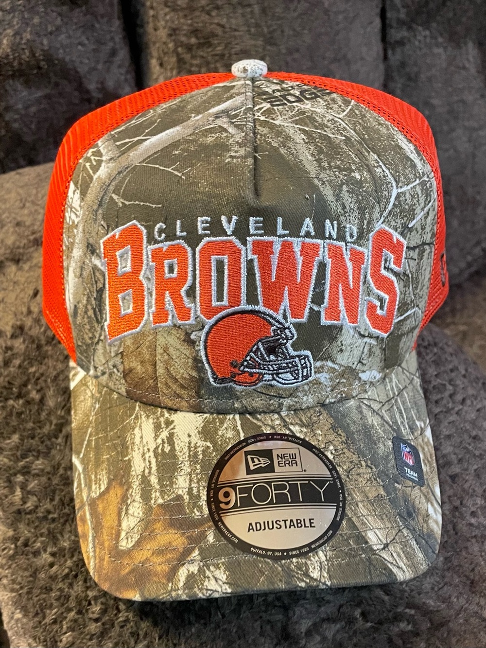New! Cleveland Browns Camo Baseball Cap w/Mesh Back
